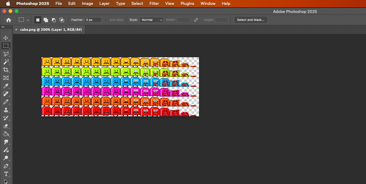 Creating sprite sheets with Photoshop