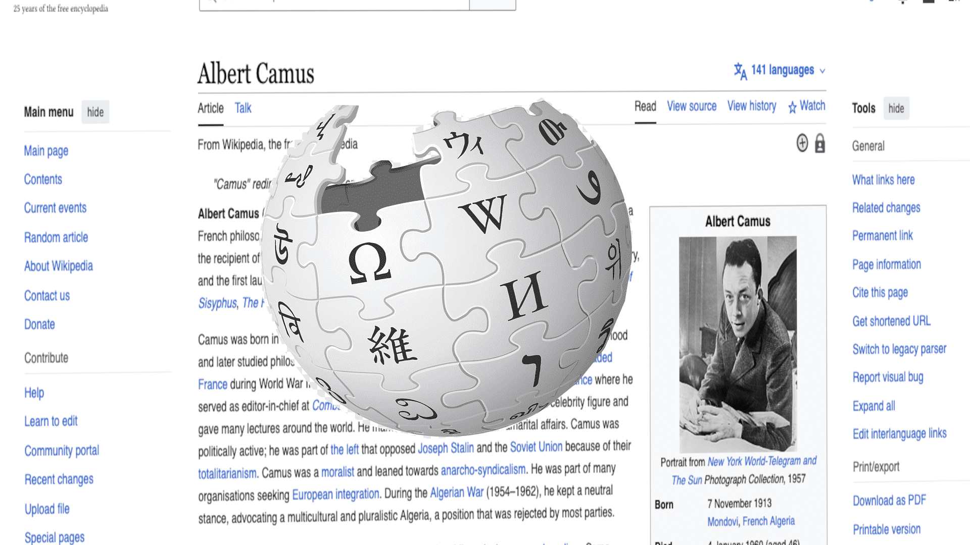 Using the Wikipedia search API with JavaScript